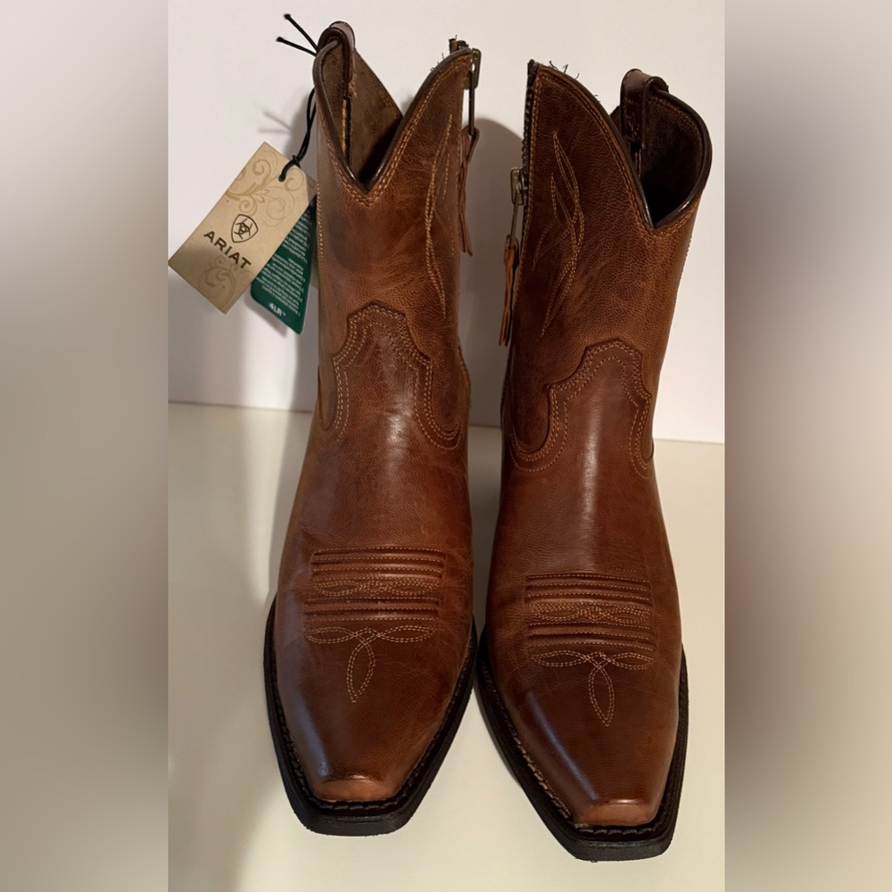 Ariat Brown Western Zip Booties